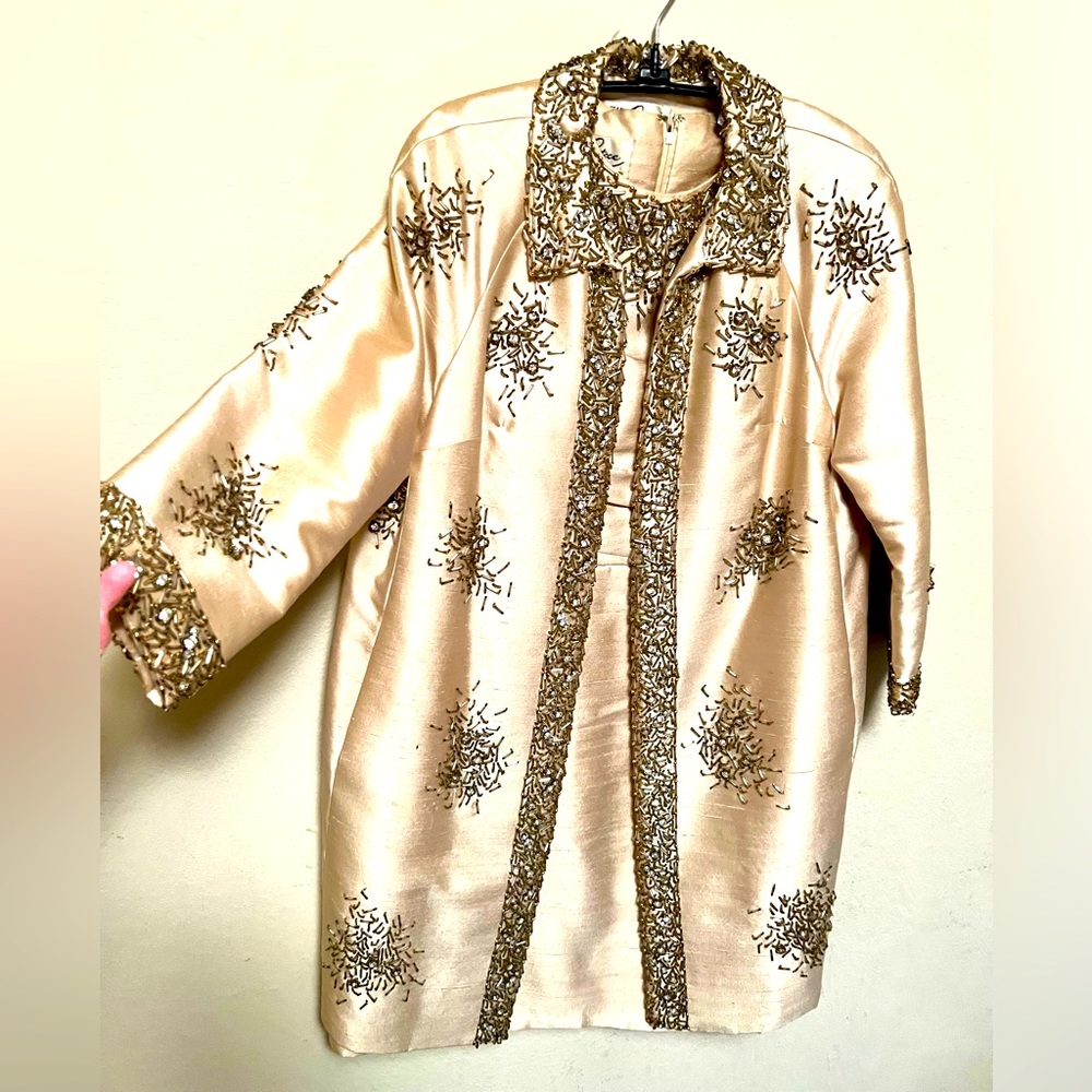Luxurious vintage, beaded, silk, jacket and dress!